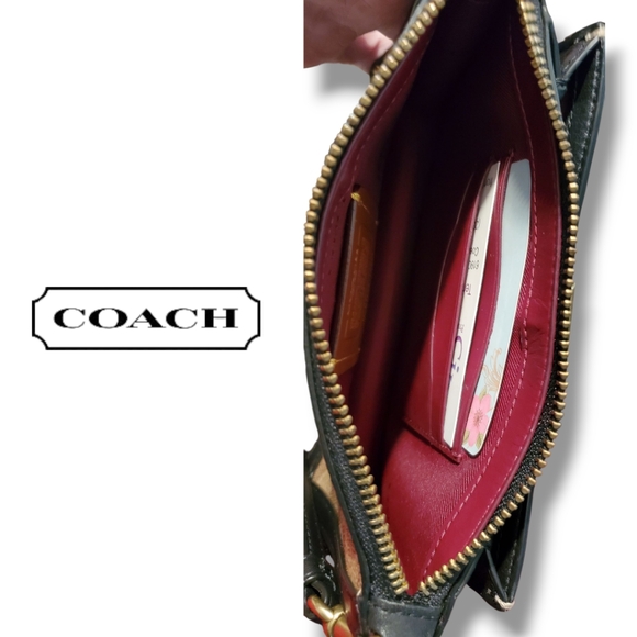 Coach Dreamer Signature Canvas Black & Brown Clutch Wristlet 73958 COA Included - Picture 12 of 17